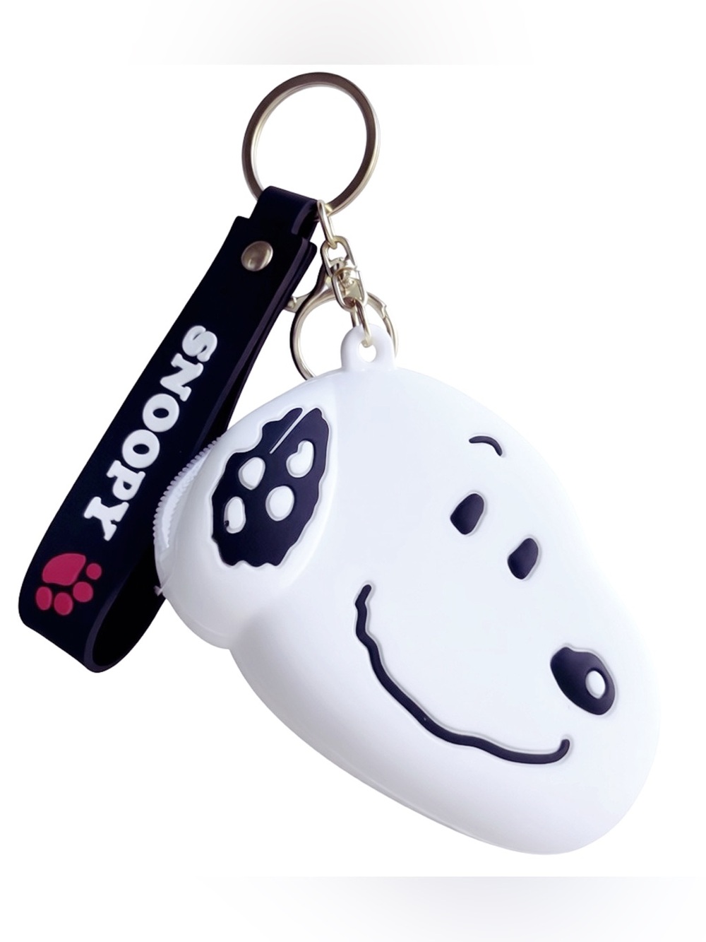 Snoopy Coins/Candies Zipper Pouch Bag Silicone Keychain Bag Charm